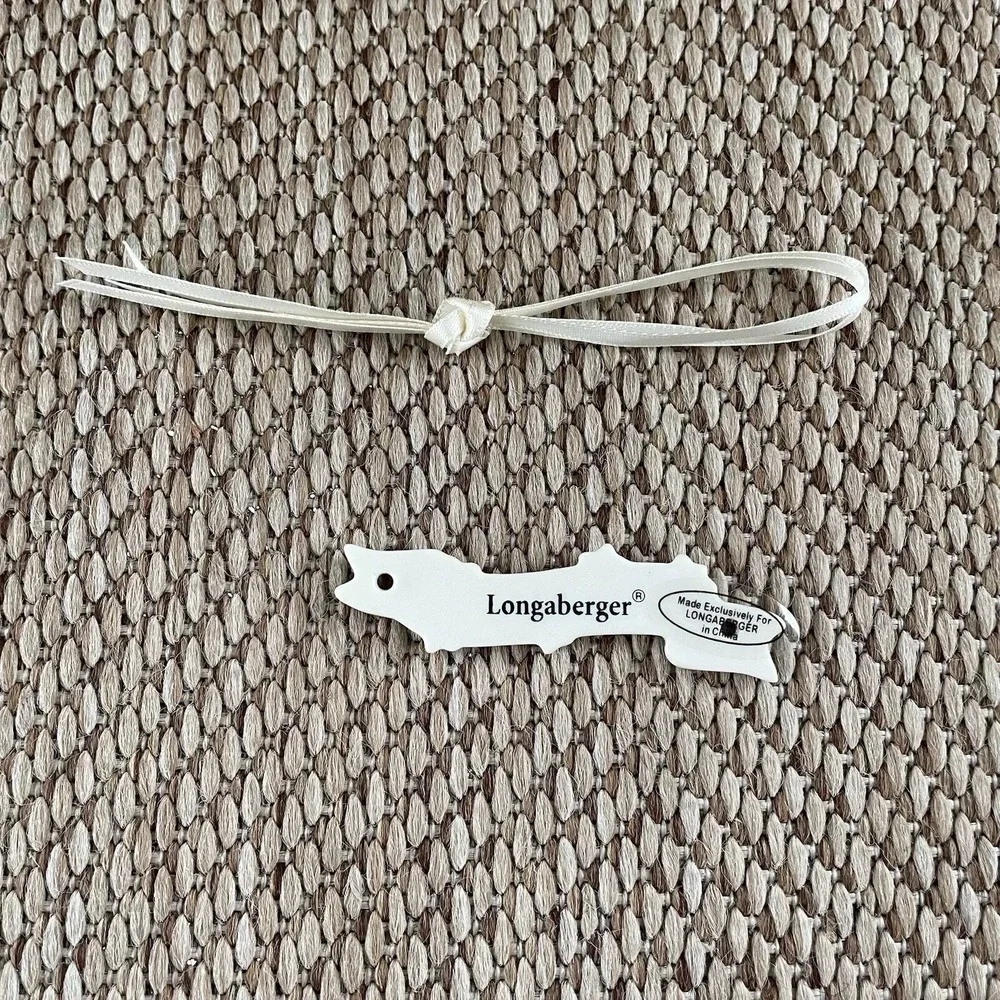 Longaberger Basket Congratulations Tie-On Ceramic Charm With  Ribbons